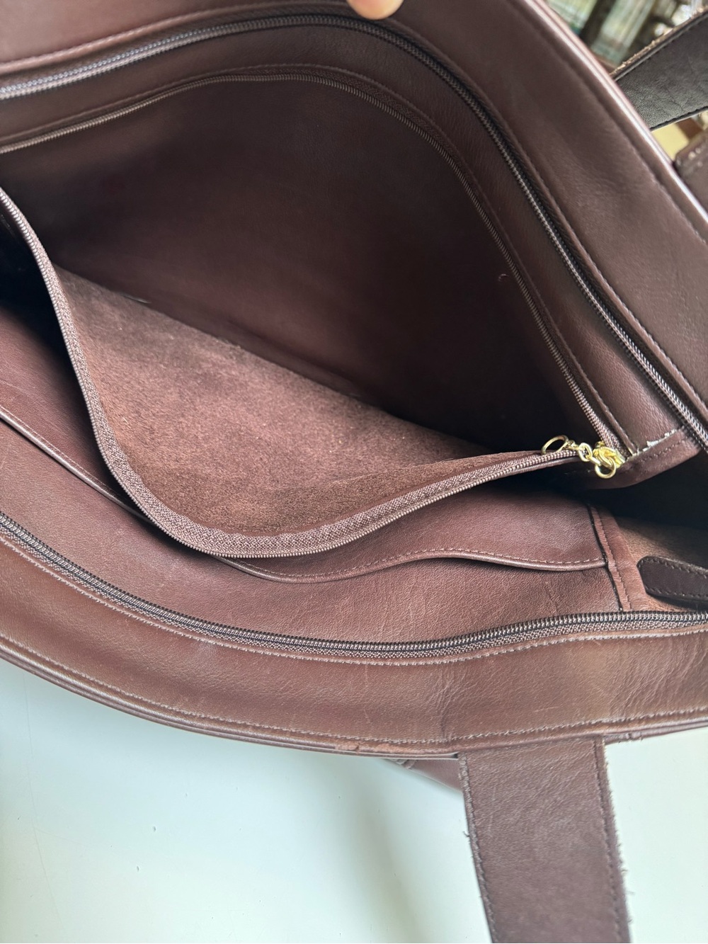 Coach Vintage 90s brown leather gold buckles Waverly bag VGC - Picture 13 of 16